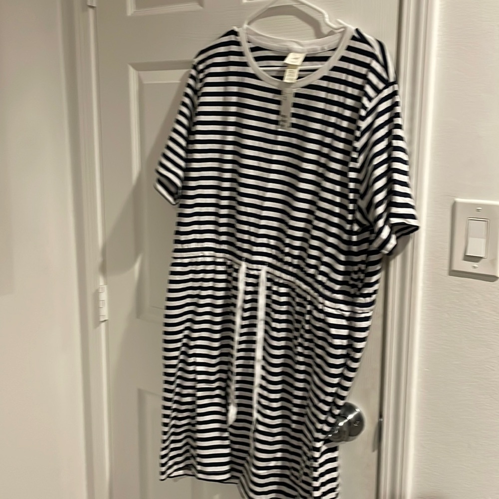 Navy & White Striped Dress - H&M